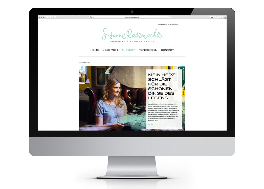 website design for Susanne Rademacher